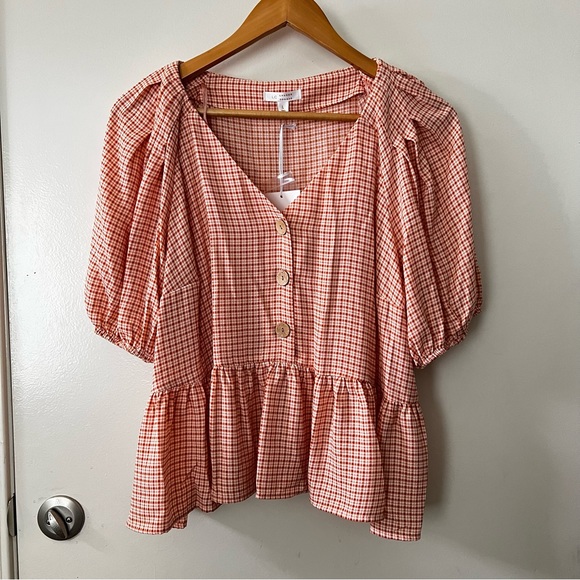 Lauren conrad flowy gingham top - Picture 4 of 6